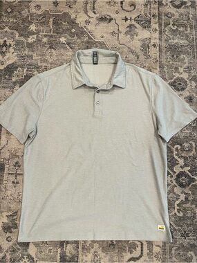 Vuori Men's Heather Light Gray Polo
